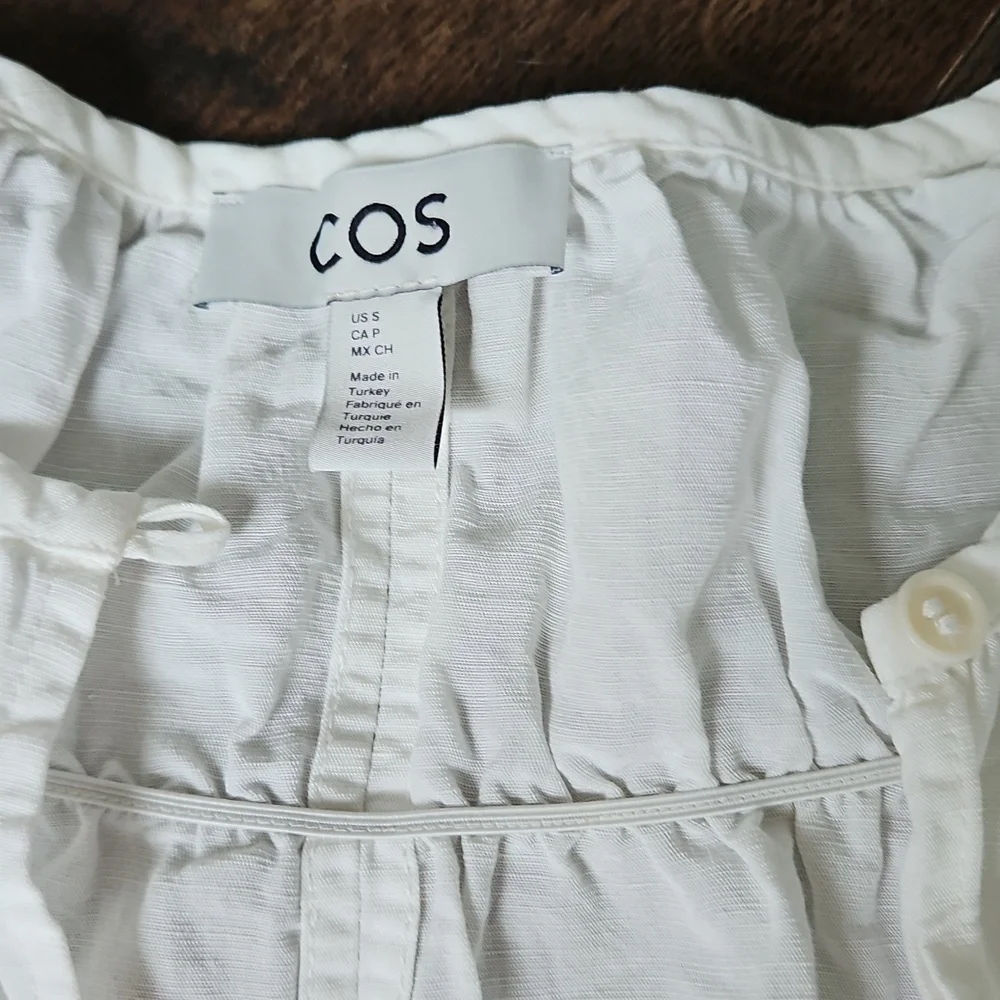 COS Oversized Gathered Mini Linen Blend  Small